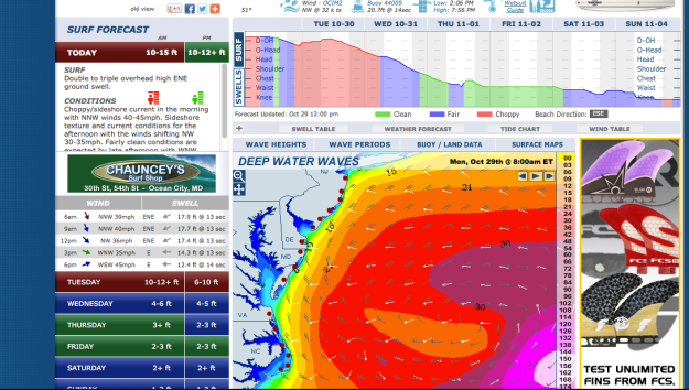 The Surf Forecast for Sandy